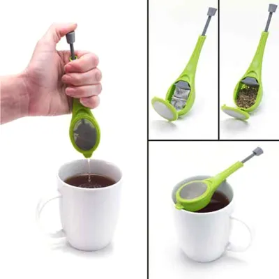 Reusable Tea Infuser Strainer Gadgets Plastic Built-in Plunger Healthy Intense Flavor Tea Bags Measure Swirl Steep Stir&amp;Press