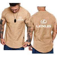 เสื้อยืดแขนสั้นแฟชั่นลำลอง Lexus สำหรับผู้ชายเสื้อยืด2021ฤดูร้อนระบายอากาศสไตล์ฮาราจูกุพิมพ์โลโก้รถยนต์เสื้อยืดผ้าฝ้าย