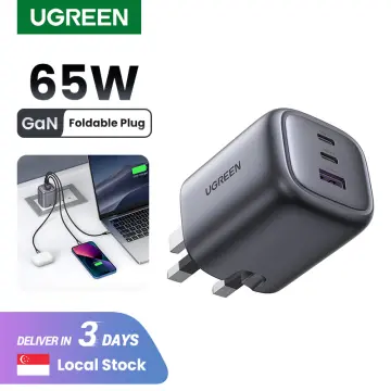 UGREEN 65W USB C Charger 4 Ports USB C Power Adapter GaN PD Fast Wall  Charger Compatible with MacBook Pro/Air M2, Dell XPS 13, iPad Pro/Air,  iPhone 15