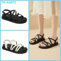 In the summer of 2023 new low flat with Roman bind fashionable joker sandals female shoes 3058