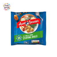 Aunt Bessies 12 Sage &amp; Onion Stuffing Balls 310G อ้าน ไส้เกล็ดขนมปัง และ หัวหอม 12 ชิ้น 310 กรัม