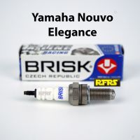 หัวเทียน BRISK X-Line 4 เขี้ยว แกนเงิน Yamaha Nouvo Elegance Spark Plug (8X21ROA) รองรับทุกน้ำมัน Made in EU