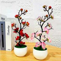 Artificial Potted Plants Bonsai Simulation Artificial Pot Plant Home Office Plum Blossom Decor Plant Decoration Flowers Ornament