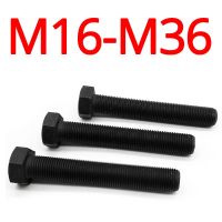 M16 M18 M20 M22 M24 M27 M30 M36 Black Steel Fine Tooth Full Tooth Hex Screws Grade 10.9 External Hexagon Machine Screw Bolt