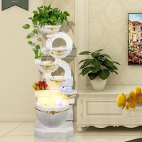 [COD] to the TV cabinet floor-to-ceiling living room simple and modern circulating fountain fish tank waterscape decorations