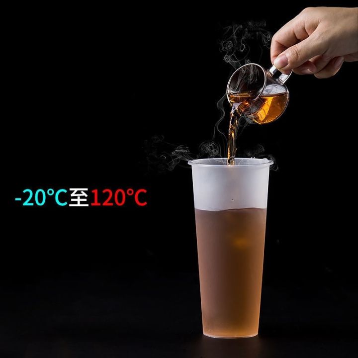 hot-qikxgsghwhg-537-10ชิ้นถ้วยชาฟองทนอุณหภูมิสูงวัสดุ-pp-ปลอดภัยสำหรับอาหารพลาสติกทิ้งนมชาถ้วยถ้วยน้ำผลไม้โปร่งใส
