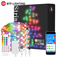 USB ไฟคริสต์มาสสตริงพรรคไฟตกแต่งวันเกิด WS2812B RGB ไฟ Led D REAM Color สตริงแอดเดรสเป็นรายบุคคล5โวลต์