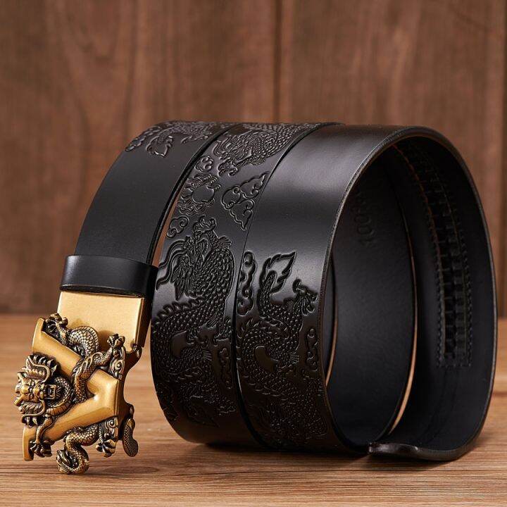 new-male-china-dragon-belt-cowskin-genuine-leather-belt-for-men-carving-dragon-pattern-automatic-buckle-belt-strap-for-jeans