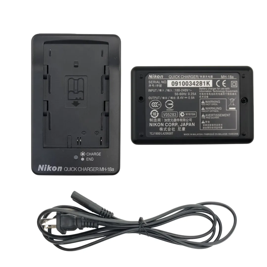 Nikon Battery Charger MH-18A for Nikon EN-EL3e Battery and D100/D200/D300/ D300s/D50/D70/D70s/D700/D80/D90 | Lazada PH