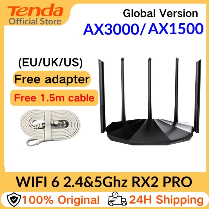 WIFI 6 AX3000 Mesh Router Tenda WiFi Router 2.4G 5Ghz Full Gigabit Router  Tenda AC1200 Mesh system Router WIFI range Extender