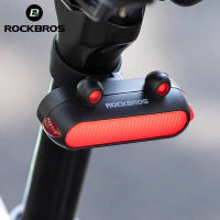 ROCKBROS จักรยานแสง IPX6กันน้ำประเภท-C เตือนจักรยานไฟท้ายโคมไฟ MTB ถนน Seatpost ไฟท้าย Latern ขี่จักรยานไฟท้าย