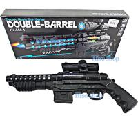 ปืนของเล่นลูกซอง Double Barrel Electric Music Gun มีเสียง มีไฟ  สีสันสดใสสวยงาม น่าเล่นมากๆค่ะ