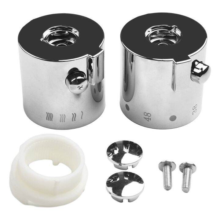 1 Pair Knob Handle Temperature Control Bath Shower Mixer Control Handle
