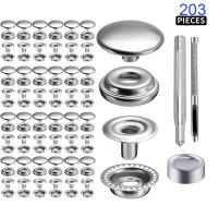 200/100pcs 15mm Canvas Snap Kit Tool Marine Grade Snap Fastener Stainless Steel Snap Buttons for Boat CoverSewing Leather Tent