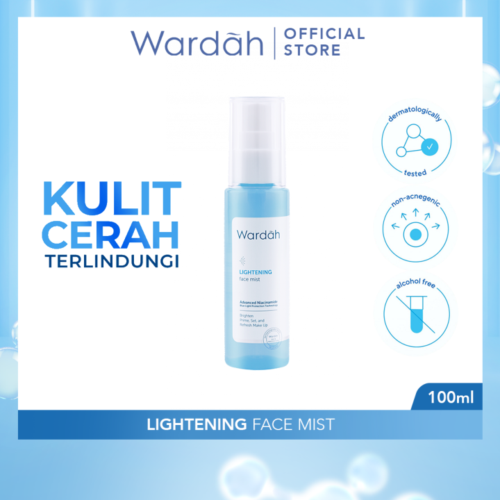 Wardah Lightening Face Mist 60 ml Face Mist 3in1 dengan Advanced