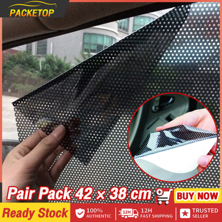 【Packetop】Two Batch Windows Sun Visor Film Stickers 42 * 38cm UV ...