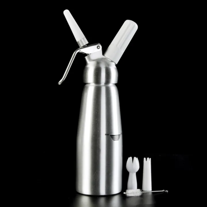 Cream Whipper ขวดวิปครีม 0.5 ลิตร พร้อมหัวฉีดอลูมิเนียมสแตนเลสครีม