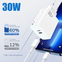 [CNIU digital accessories] ที่ชาร์จแบบเร็ว30W ของแท้อะแดปเตอร์ชาร์จสำหรับ iPhone 13 Pro Max 14 12 11 Mini XS Xiaomi Samsung ชุดโทรศัพท์มือถือ Huawei