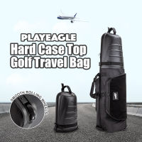 PLAYEAGLE Upgrade Hard ABS Top Golf Travel Bag with Wheels Golf Cart Bag Portable Airplane Trolley Bag เสื้อ ABS แข็งกระเป๋าไม้กลอ์ฟพกพากับล้อ send golf tee and lock for gift