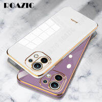 ROAZIC สำหรับ Xiaomi Mi 11 Lite 11 Lite 5G เคสโทรศัพท์ตรง Electroplate Edge Soft ซิลิโคนคลุมทั้งหมดป้องกัน Luxury ฝาหลัง