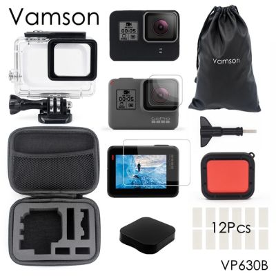 Vamson เคสป้องกันสำหรับ Gopro Hero 7 6 5,อุปกรณ์เสริมกันน้ำเคสดำน้ำป้องกัน45ม. สำหรับกล้อง Gopro Hero 6 5 Vp630