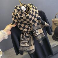 {Warm scarf}หรูหราแคชเมียร์ผู้หญิงยี่ห้อผ้าคลุมไหล่ผ้าพันคอใหม่ลายสก๊อตฤดูใบไม้ร่วงฤดูหนาวที่อบอุ่นผู้หญิง39; S สำหรับหนายาว