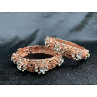 【จัดส่งทันที】Thai Jewelry ชุดไทยเครื่องประดับเพชรทองกำไลข้อมือคู่Gold Bracelet