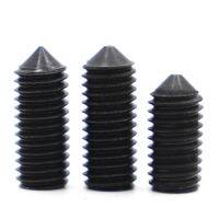 10pcs M2.5 M3 M4 M5 M6 M8 M10 Black Grade 12.9 Steel Hex Hexagon Socket Cone Point Grub Set Screw Tapered End Bolt DIN914