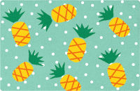 พรมแต่งบ้าน พรมกันลื่น พรมปูพื้น พรมเพื่อความปลอดภัย Pineapple #PRAW 50x75 cm