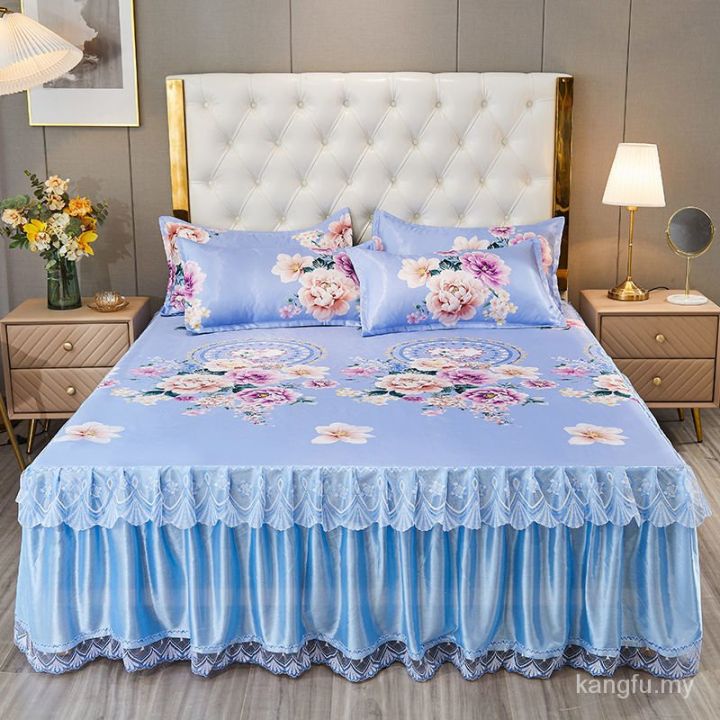 post-today-cooling-amp-soft-ice-silk-fitted-sheet-satin-bed-cover-home-bedroom-bedsheet-bedspread-with-two-oillowcase-queen-size-king-single-fitted-bed-skirt-iybe