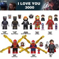 Compatible with Lego building blocks Superhero Iron Man Black Panther Venom Spider-Man Thor Assembled Minifigure Toy Model