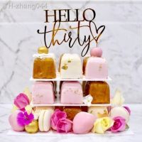 Hello Thirty Happy Birthday Acrylic Cake Topper Gold 30 Birthday Acrylic Cake Topper For 30th Birthday Party Cake Decorations