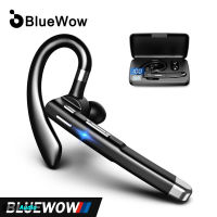 BlueWow ชุดหูฟังบลูทูธ5.0พร้อมไมโครโฟน,หูฟังเอียร์บัดบลูทูธไร้สายหูฟังพร้อมไมค์สำหรับไดรเวอร์การขับรถออฟฟิศพูดคุยธุรกิจใช้ได้กับ IOS Android YYK-520