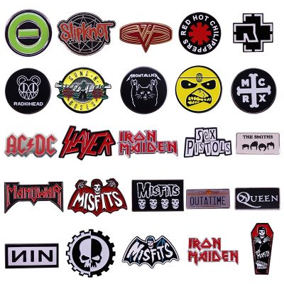 【YF】 Band Music Brooch Punk Enamel Pins Metal Badge Fashion Hat Accessory Gifts