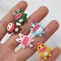 1Pcs Thick Lips Animal PVC Shoe Charms Sandal Accessories Rabbit Frog Monkey Shoe Buckle Decor Fit Croc JIBZ Kid X-mas Gift