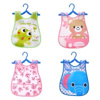 1pcs Cartoon Bib Adjustable Baby Bibs Plastic Waterproof Lunch Feeding Bibs Baby Cartoon Feeding Cloth Children Baby Apron De