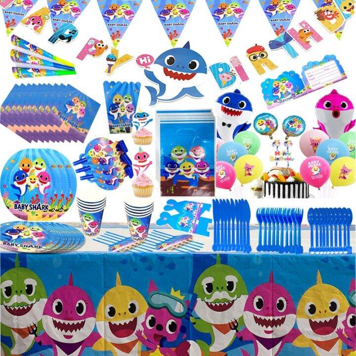 Baby Shark Theme Birthday Decorations | Birthday Party Set | Baby Shark ...