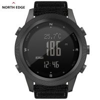 NORTH EDGE APACHE-46นาฬิกาดิจิตอลของผู้ชายสำหรับกีฬากลางแจ้งที่วิ่งนาฬิกากีฬากลางแจ้งว่ายน้ำ WR50M มาตรระดับความสูงบารอมิเตอร์เข็มทิศ