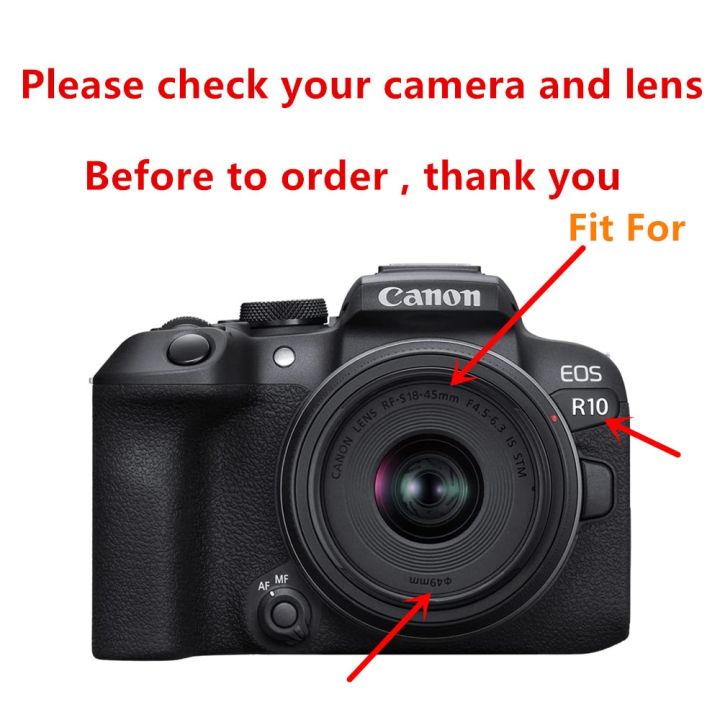 UV Filter Lens Hood Cap + 2x Glass Screen Protector For Canon EOS M10