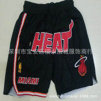 ?เสื้อเจอร์ซีย์บาสเก็ตบอล NBA แบบ Miami Heat มีกระเป๋าแบบย้อนยุค22-23กางเกงขาสั้นปักผ้าหนาจัดส่งจาก Amazon