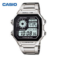 นาฬิกาข้อมือผู้ชาย [ประกันร้าน] Casio Standard นาฬิกาข้อมือผู้ชาย รุ่น AE-1200WHD-1A สายแสตนเลสสีเงิน -มั่นใจ ของแท้ 100% รับประกัน