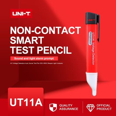【Eco-friendly】 ปากกาอุปกรณ์ตรวจกระแสไฟเตือน AC สำหรับทดสอบ UT11A ตรวจวัดและปรับระดับอัตโนมัติแบบไม่สัมผัส