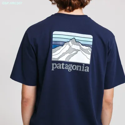 เสื้อยืดผู้ชายมีแขนสั้นมีโลโก้ Patagonia Snow Mountain P - 6