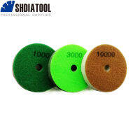 SHDIATOOL Dia 100mm4inch Sponge Diamond Polishing Pads 6pcs or 3 sets Sanding Disc For Soft Stone Marble Artificial Stone