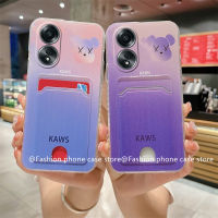 Phone Case เคส OPPO A38 4G เคสแฟชั่นลายการ์ตูน OPPOA38ปกป้องเลนส์ด้านหลังซิลิโคนนิ่มป้องกันการกระแทกฝาปิดมีที่ใส่บัตร2023