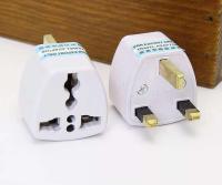 3ขา Universal US AU EU to UK AC Power Plug Travel Wall Converter Cord Adapter