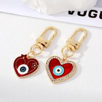 【CW】 Star Evil Keychains Keyring Friend Couple Enamel Car Airpods Accessories Jewelry