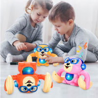 Voice Control Touch Induction Rolling Banana Tumbling Monkey Kids Electric Set Toy Cute Rolling Monkeys with Light and MusiBaby