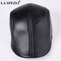 LA Special ของแท้หนัง Berets สำหรับชาย Casual Black Duckbill Ivy หมวกชายฤดูใบไม้ผลิหรูหราอิตาเลี่ยนยี่ห้อ Directors หมวกแบน