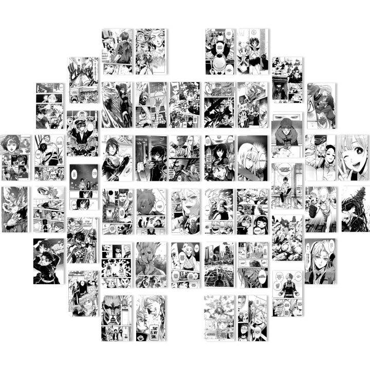 50PCS 100Pcs Wall Collage Kit Aesthetic Anime Posters Manga Panel Pictures Art Print Photo